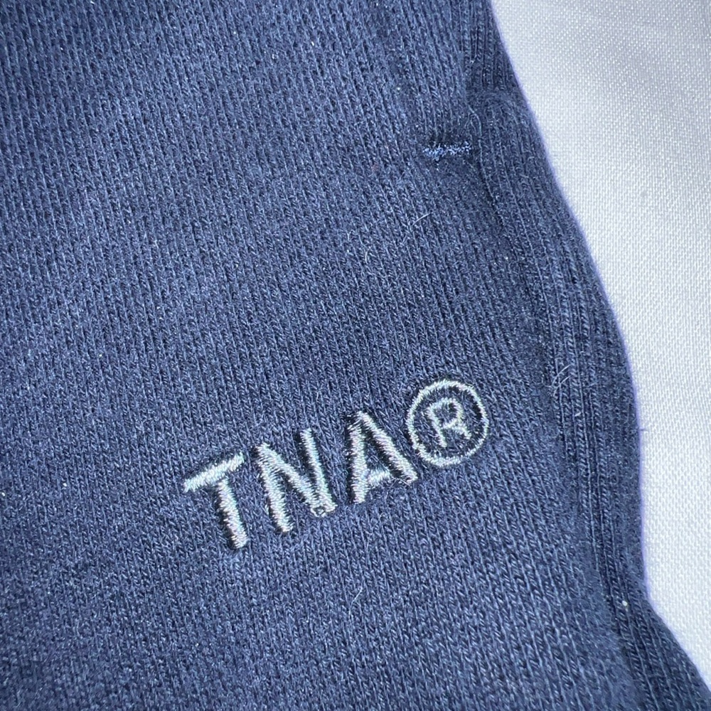 TNA sweat fleece pants Boyfriend Fit  Medium Navy Men